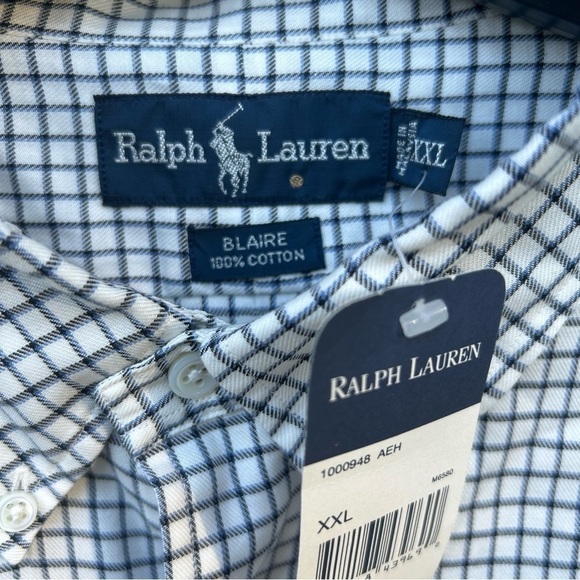 Ralph Lauren Long Sleeve Cotton Button Down Size XXL NWT - Picture 4 of 6